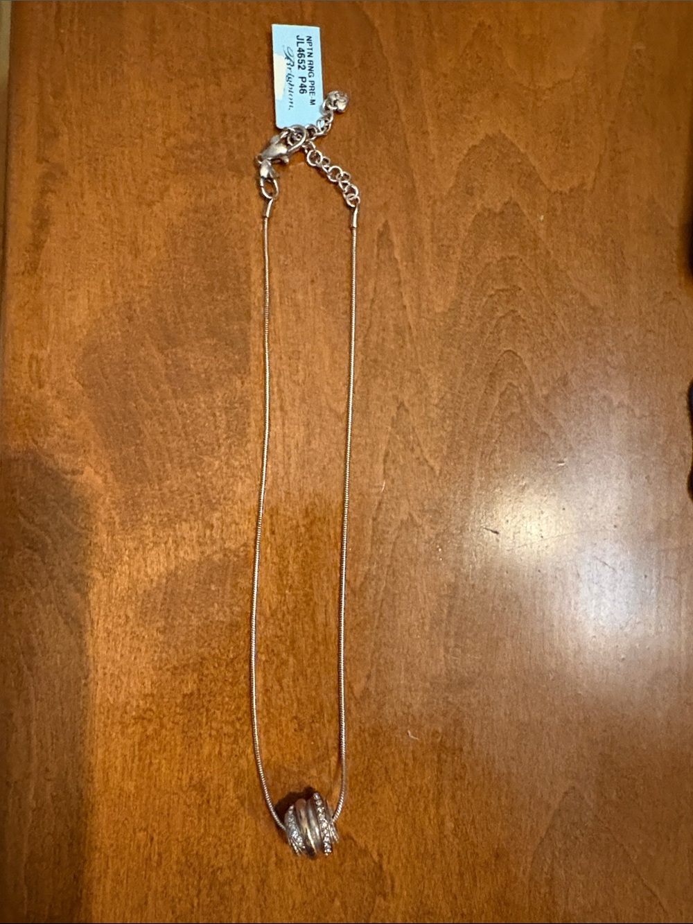 Brighton Gold and Silver-Tone Twisted Ring Pendant Necklace